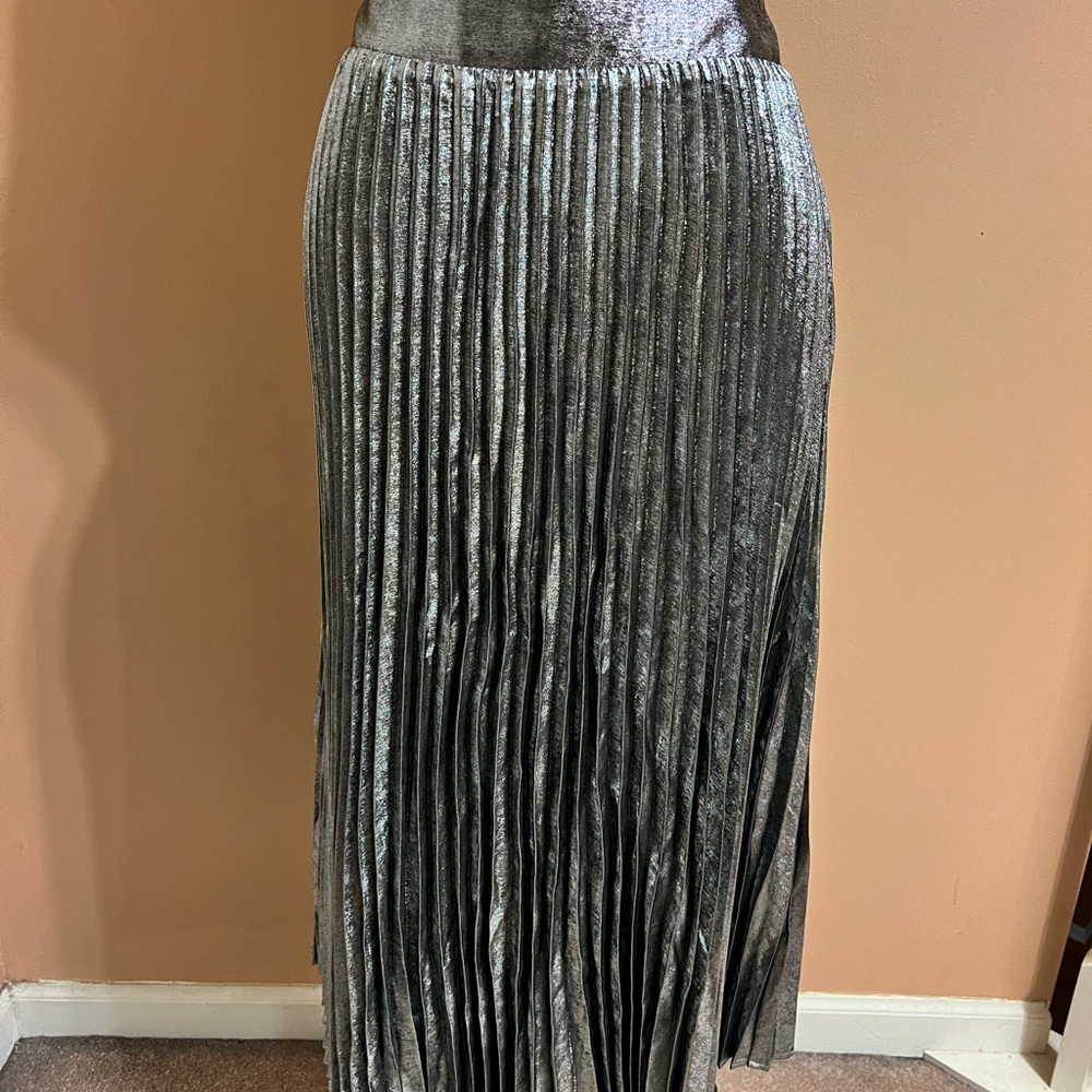 White House Black Market Metallic Maxi Skirt